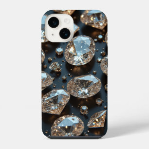 Funda Para iPhone 14 Funda de iPhone Diamond parece lujo de diamante re