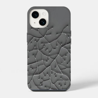 Funda Para iPhone 14 Funda de iPhone Orgánica Gris Oscuro Textura Moder