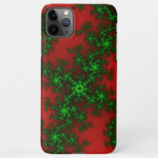 Funda Para iPhone 11Pro Max funda de moda al estilo rojo y verde fractal