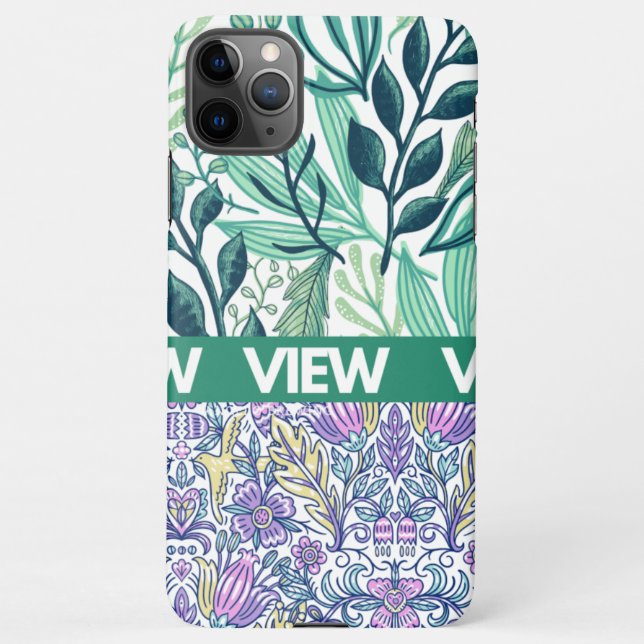 Funda Para iPhone funda de patrones de flores de iPhone 11 Pro Max (Reverso)