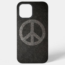 Funda de teléfono con signo de paz negro - iPhone 