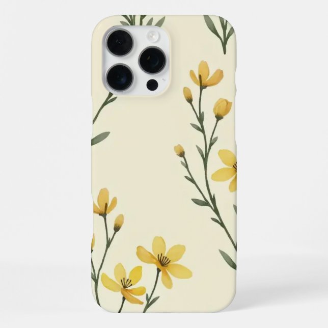 Funda Para iPhone "Funda de teléfono floral amarilla (Reverso )