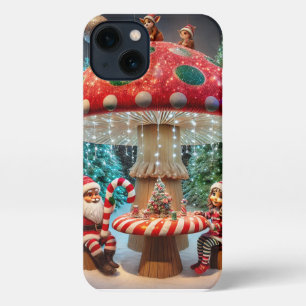 funda del iPhone 13: Navidades Diseño de hongos