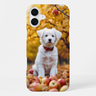 Funda Para iPhone 16 Plus Funda del iPhone 16 de Autumn Puppy Bliss