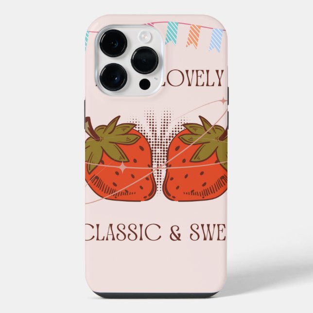 Funda Para iPhone funda iPhone 14 Pro Max - fresas (Reverso )