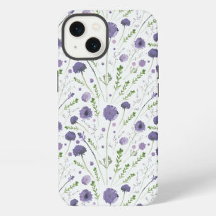 Funda-Mate iPhon del patrón de flor de color verde