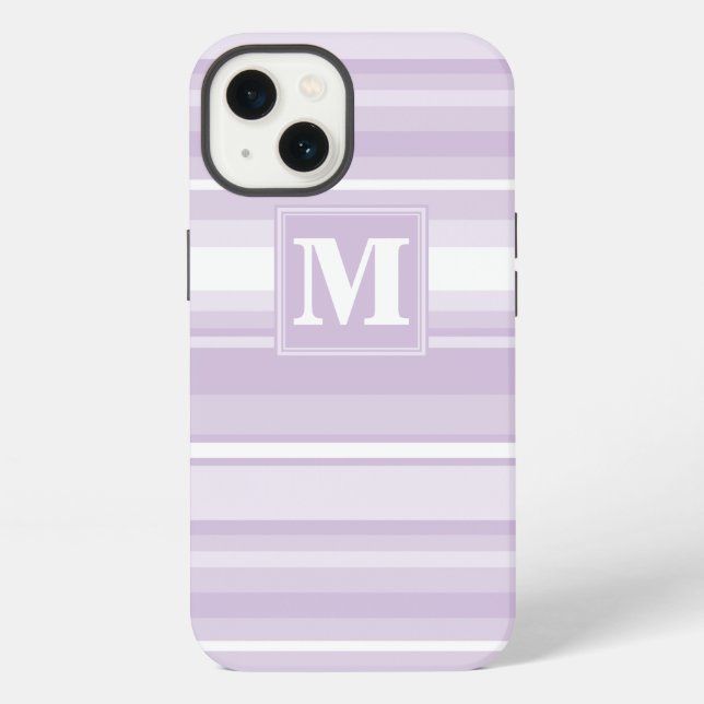 Funda Para iPhone Funda-Mate iPhone de bandas violetas monogramo (Reverso )