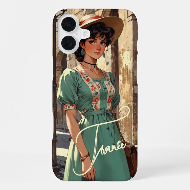 Funda Para iPhone Funda Monogramado Vintage - iPhone mate (Reverso )