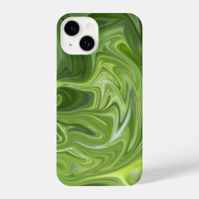 Funda Para iPhone Funda móvil de resumen verde (Reverso )