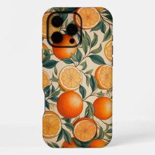 Funda Para iPhone 16 Pro Max Funda Retro Naranja Fruit Pattern iPhone 16 Pro Ma