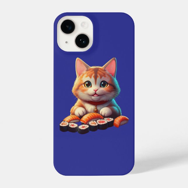 Funda Para iPhone Funda Sushi Cat iPhone 14 (Reverso )