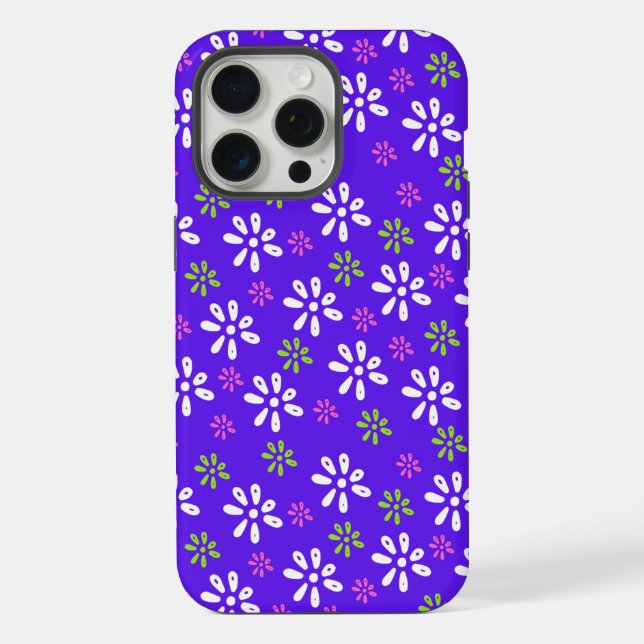 Funda Para iPhone Funda Violet Flowers Pattern iPhone 15 Pro Max (Reverso )