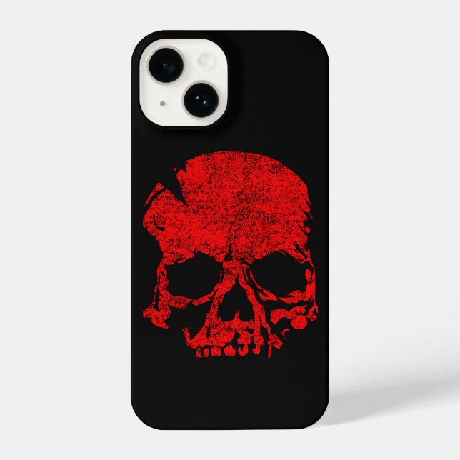 Funda Para iPhone Fundas con Calavera Roja (Reverso )