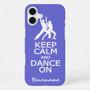 Funda Para iPhone 16 Plus Fundas de color personalizadas Keep Calm & Dance O
