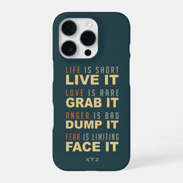 Funda Para iPhone Fundas de consejos de vida motivacionales (Reverso)