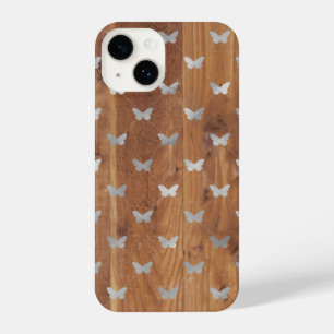 Funda Para iPhone 14 Fundas de iPhone 14 con planchas de madera y marip