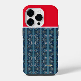 Funda Para iPhone 14 Pro Fundas de teléfono azules y rojas de Poet Adiela A