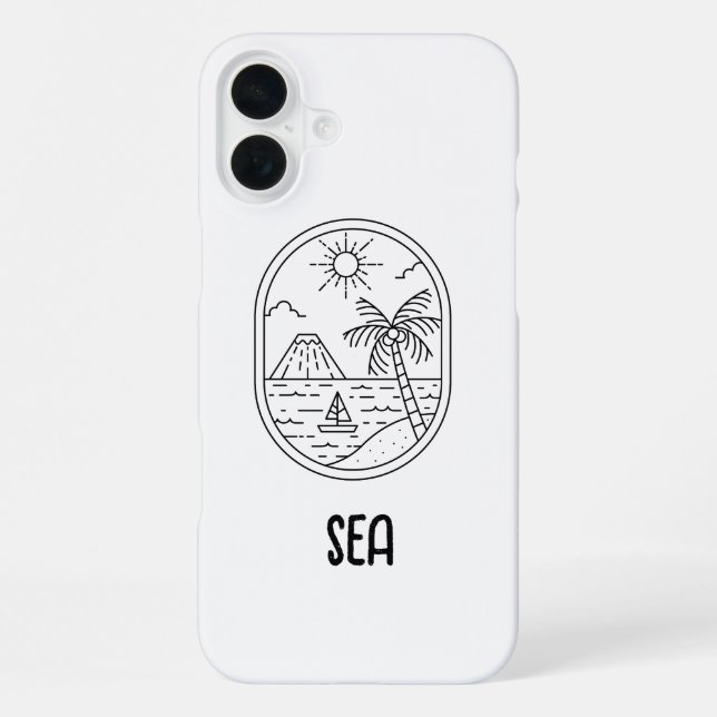 Funda Para iPhone fundas de teléfono de playa lindas (Reverso )