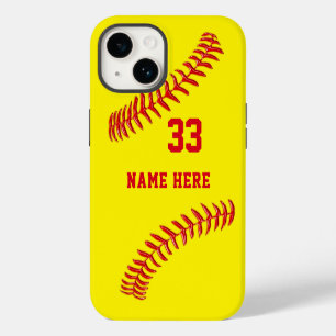 Funda Para iPhone 14 Fundas de teléfono personalizadas de sóftbol, de a