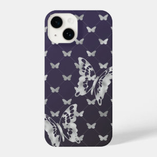 Funda Para iPhone 14 Fundas del iPhone 14 de Purple Black Silver Butter