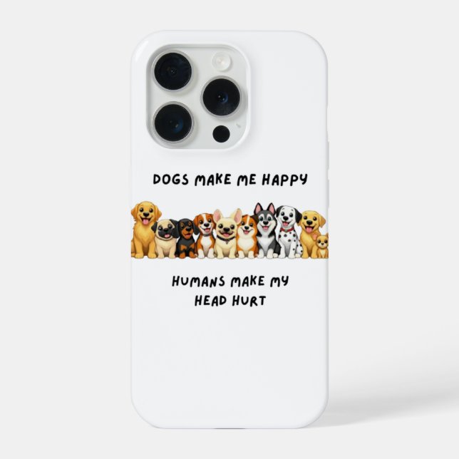 Funda Para iPhone fundas divertidas para teléfonos con perros (Reverso )