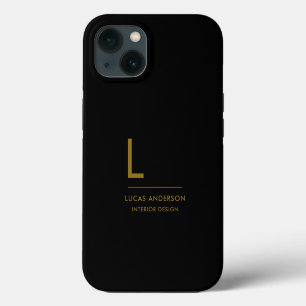 Fundas-Mamáes de Monograma Moderno Blanco y Negro
