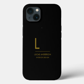 Fundas-Mamáes de Monograma Moderno Blanco y Negro 