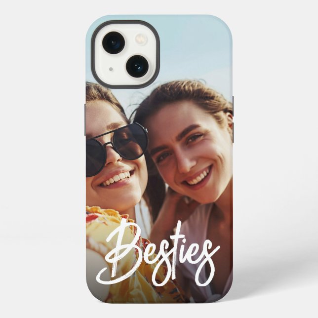 Funda Para iPhone Fundas Modern Script Mejores Amigas Foto  (Reverso )
