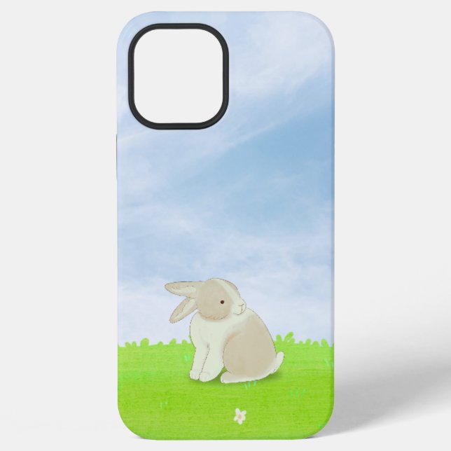 Funda Para iPhone fundas para iphone 12 con conejito lindo prado. (Reverso )