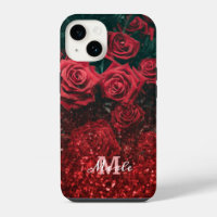 Fundas para iPhone 14 de flores brillantes rojas e