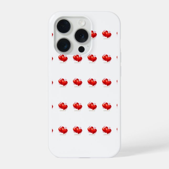Funda Para iPhone Fundas para iPhone 15 Pro con Corazones (Reverso )