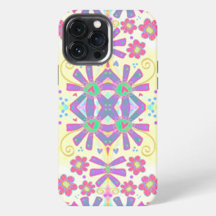 Funda Para iPhone 13 Pro Max Fundas para Teléfono Amarillo Única Floral Polvo d