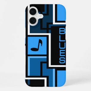Funda Para iPhone 16 Plus Fundas para teléfonos de música blues