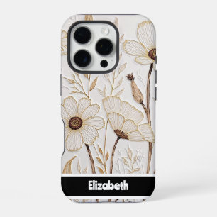 Funda Para iPhone 16 Pro Fundas para teléfonos inteligentes con flores de i