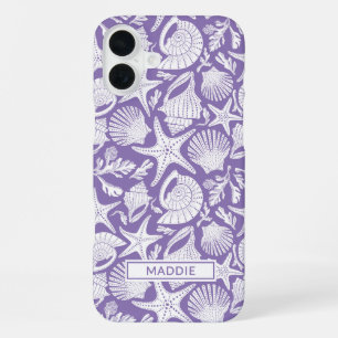 Funda Para iPhone 16 Plus Fundas personalizadas con conchas moradas