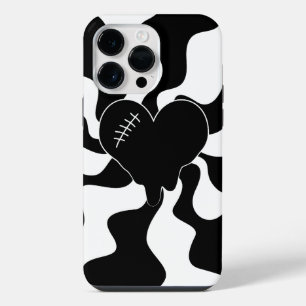 Funda Para iPhone 14 Pro Max Fundición cardíaca en blanco y negro
