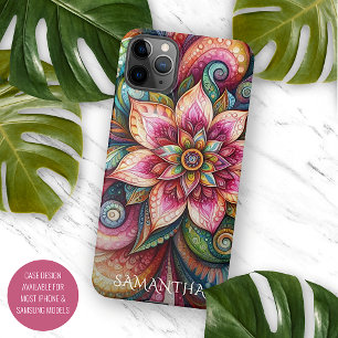 Funda Para iPhone 11Pro Max Funky Artsy Colorous Paisley Floral Art Pattern