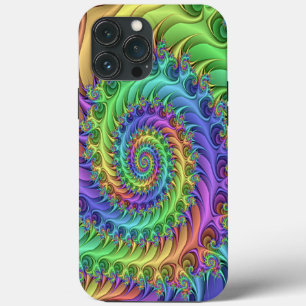 Funda Para iPhone 13 Pro Max Funky Guay Psychedelic Fractal Spiral Patrón de ar