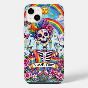 Funda Para iPhone 14 Plus Funny Halloween Skeleton Tarot Card