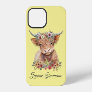 Funda Para iPhone 12 Funny Highland Personalizable de diseño de vacas d