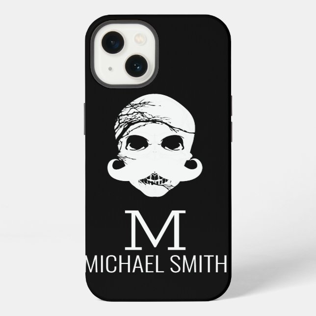 Funda Para iPhone Funny Mustache Monogram (Reverso )