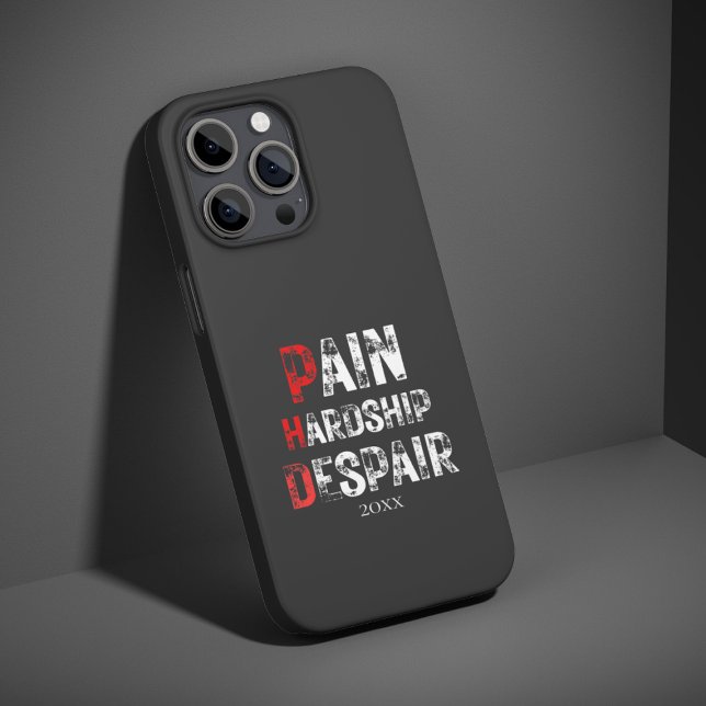 Funda Para iPhone Funny PhD Graduation Pain Hardship Despair Quote (Subido por el creador)