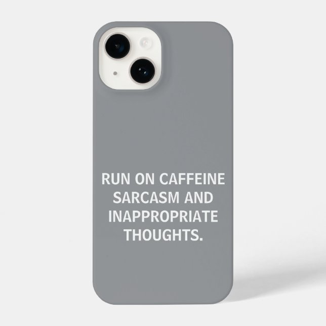 FUNDA PARA iPhone FUNNY RUN ON CAFFEINE SARCASAM ADD YOUR OWN QUOTE (Reverso )
