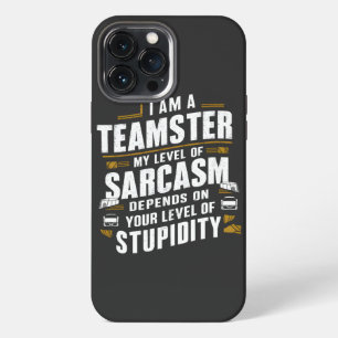 Funda Para iPhone 13 Pro Max Funny Teamster Cita al conductor del camión Sarcas