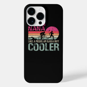 Funda Para iPhone 14 Pro Max Funny Triathlon Nana Swim Bike Run Triathletts T-S