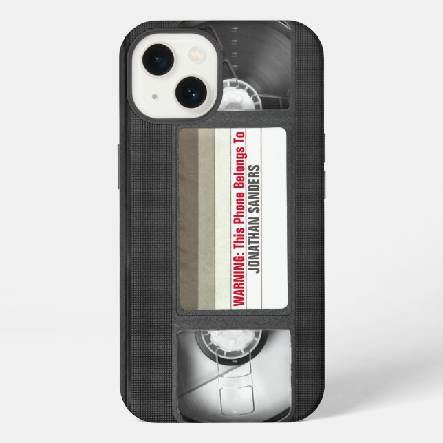 Funda Para iPhone Funny VHS Tape with Name (Reverso )
