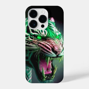 FUNDA PARA iPhone 14 PRO FURIOSO TIGER VERDE LISTO EN ATAQUE