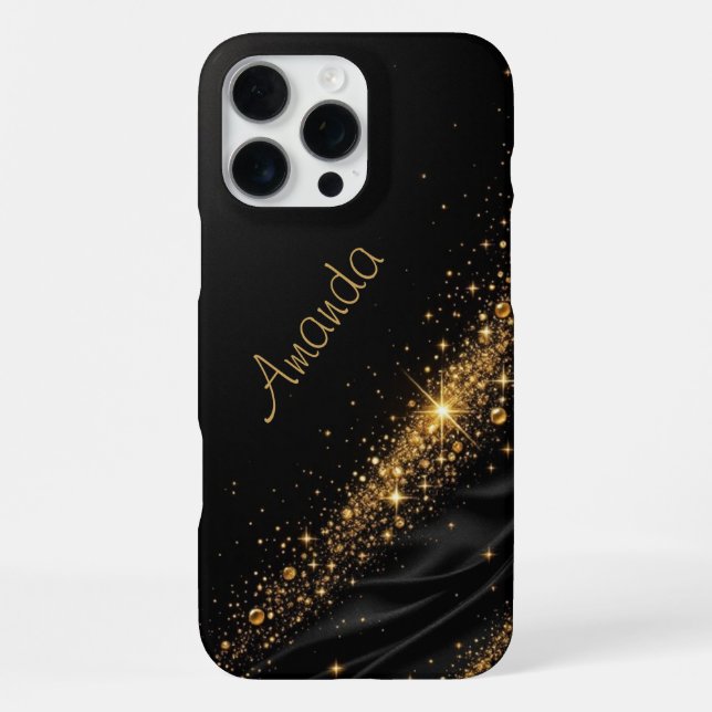 Funda Para iPhone Fusión dorada negra (Reverso )