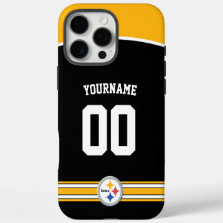 Funda Para iPhone 16 Pro Max Fútbol Americano de Jersey para Steelers Personali