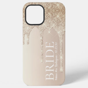 Funda Para iPhone 12 Pro Max Futura Esposa Sra Oro Brillo Goteo Case-Mate iPhon
